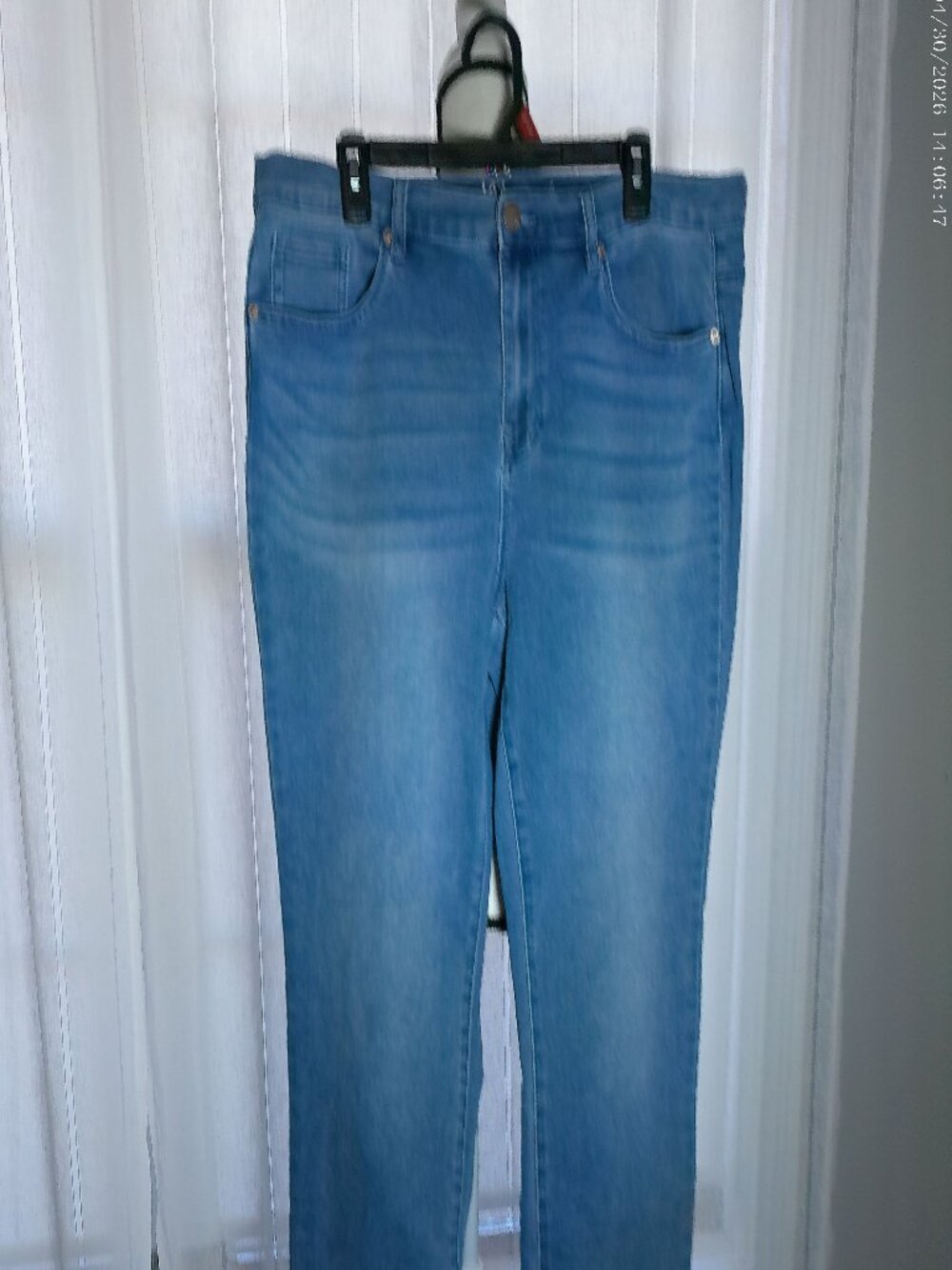 DG2 by Diane Gillman 5 Pocket Straight Leg Medium Wash Virtual Stretch Jeans 16T